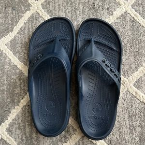 Navy Blue Croc Sandals